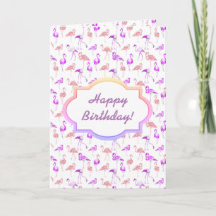 Lila Flamingos. Kort