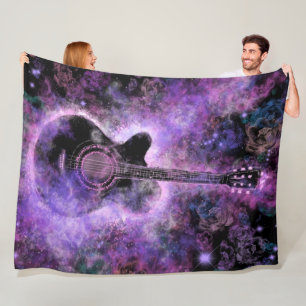 Lila Fleece Blanket Guitar Music