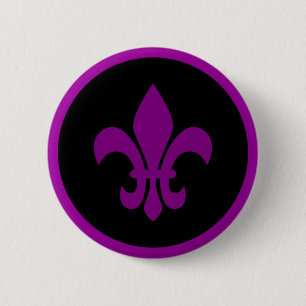 Lila Fleur de Lis Knapp
