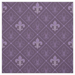Lila Fleur de Lis Seamless mönster Tyg