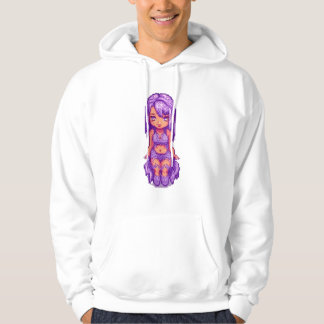 Lila flicka hoodie