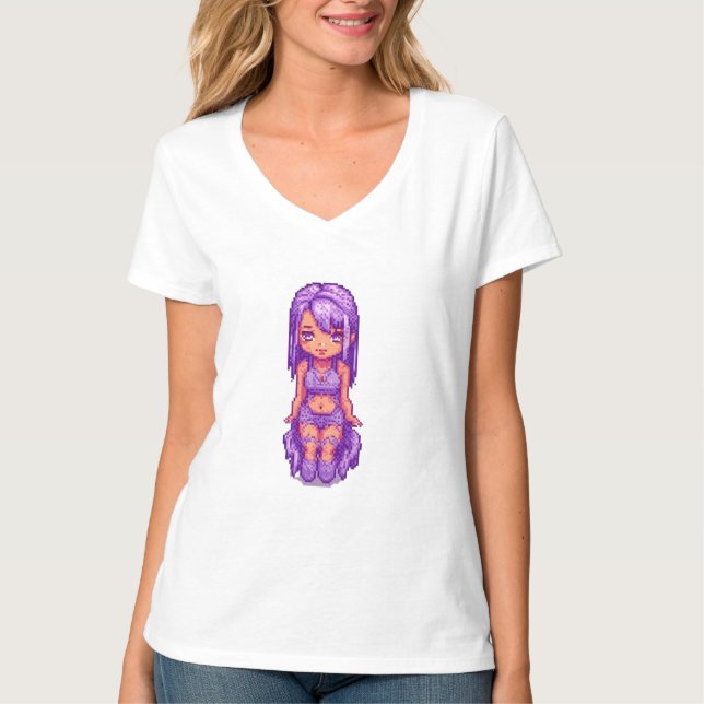 Lila flicka t shirt (Framsida)