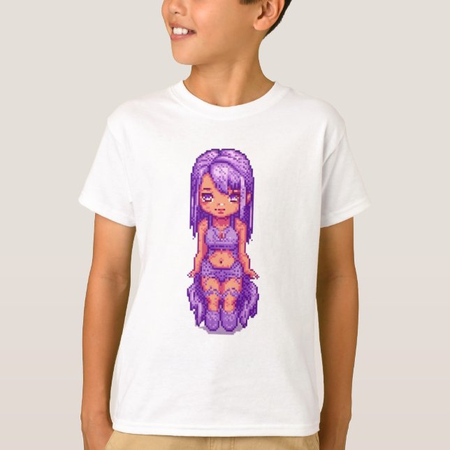 Lila flicka t shirt (Framsida)