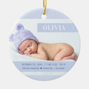 Lila Flickan i Baby födelsetalet Stater julfoto Julgransprydnad Keramik