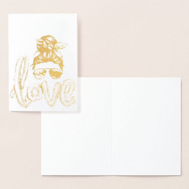 Lila flicksolbrillor Alla hjärtans dag Kärlek  Folierat Kort (Display)