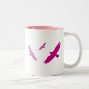 Lila Flies Eagles Två-Tonad Mugg