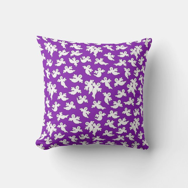 Lila Flies Spöken Pillow Kudde (Framsida)