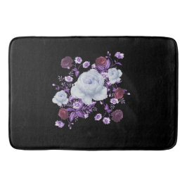 LILA FLÖDEN,SVART BAKGRUND BADRUMSMATTA