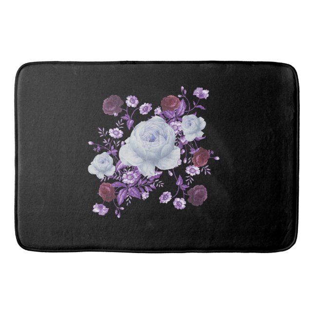 LILA FLÖDEN,SVART BAKGRUND BADRUMSMATTA (Framsidan)