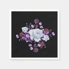 LILA FLÖDEN,SVART BAKGRUND PAPPERSSERVETT