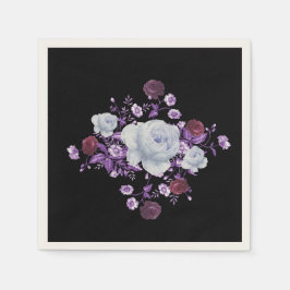LILA FLÖDEN,SVART BAKGRUND PAPPERSSERVETT