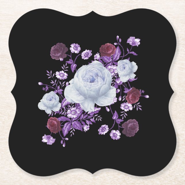 LILA FLÖDEN,SVART BAKGRUND UNDERLÄGG PAPPER (Framsida)