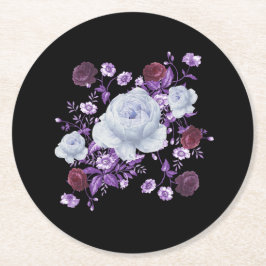 LILA FLÖDEN,SVART BAKGRUND UNDERLÄGG PAPPER RUND