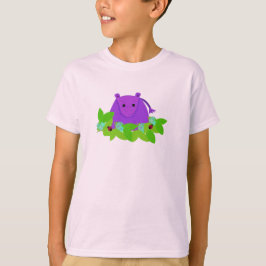 Lila flodhäst med nyckelpigor t-shirt