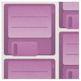 Lila Floppy Disk Mönster Fabric Tyg