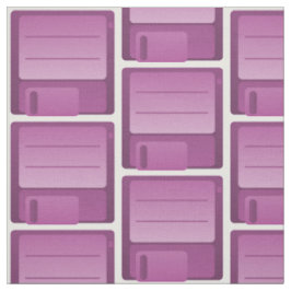 Lila Floppy Disk Mönster Fabric Tyg