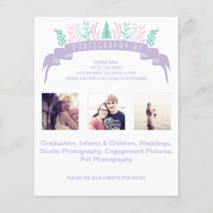 Lila Floral Photography Flyer