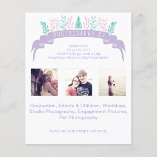 Lila Floral Photography Flyer