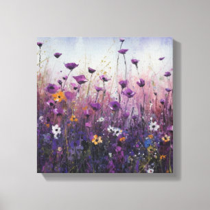 Lila Flower Art Ligcape Design Canvastryck
