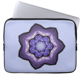 Lila Flower BeSnygg Abstrakt Art Laptop Fodral