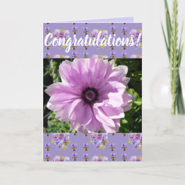 Lila Flower Blommigt Conrgating Art Card Kort