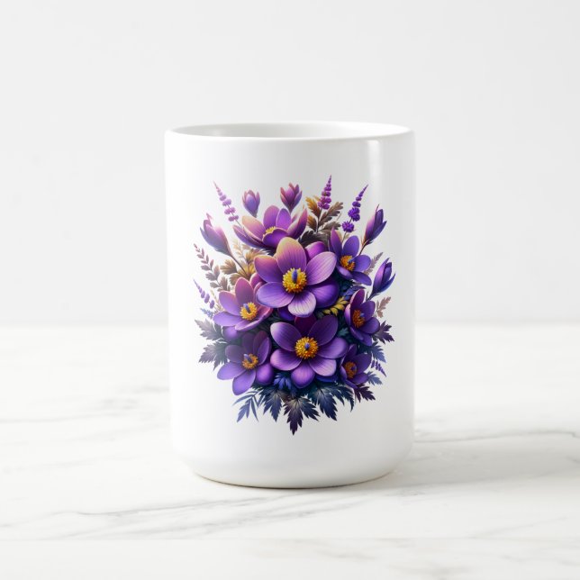 Lila Flower Boquet Mugg (Center)