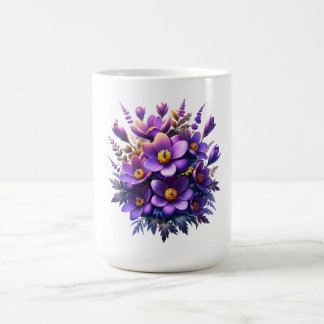Lila Flower Boquet Mugg