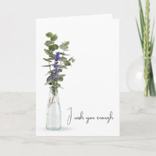 Lila Flower Bouquet Birthday Kort