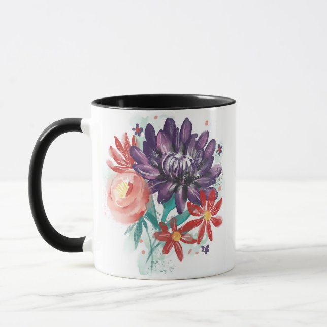 LILA FLOWER BUNCH MUGG (Vänster)