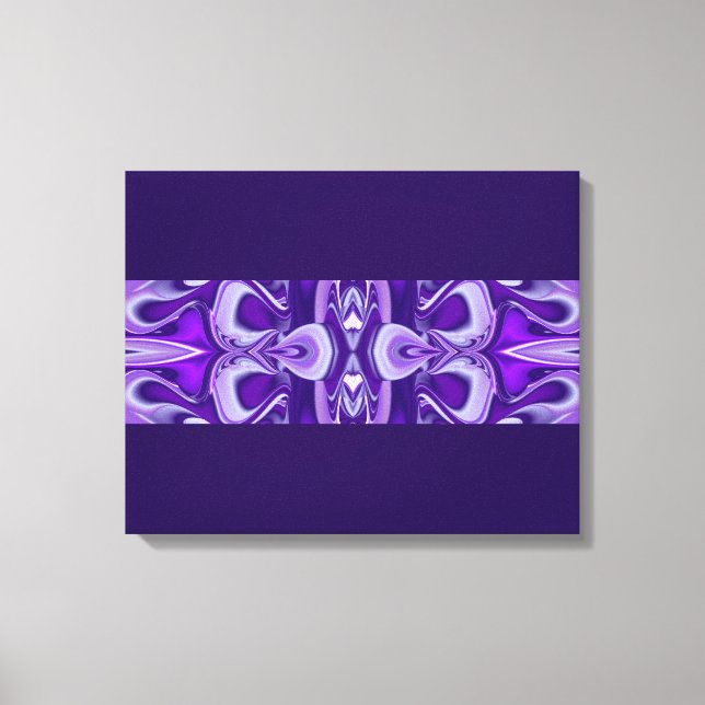 Lila Flower Dreams, Abstrakt Fantasy Rainbow Art Canvastryck (Framsida)