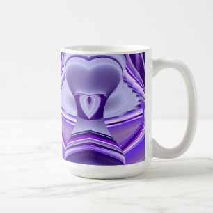 Lila Flower Dreams , Abstrakt Fantasy RainbowArt Kaffemugg