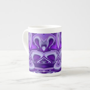 Lila Flower Dreams Benporslin Mugg