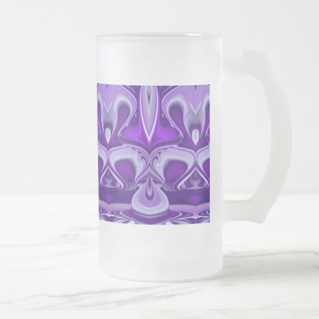 Lila Flower Dreams Frostat Ölglas (Höger)