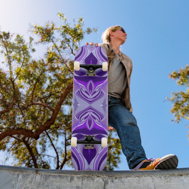 Lila Flower Dreams Mini Skateboard Bräda 18,5 Cm (Utomhus 1)