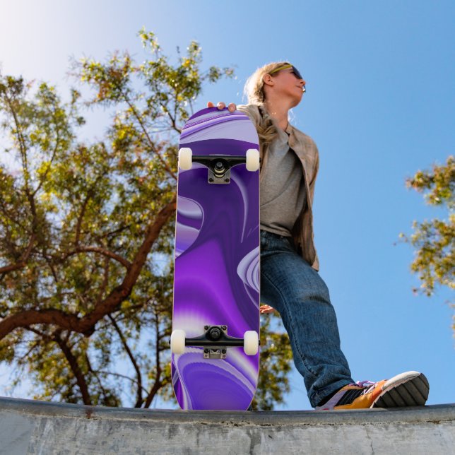 Lila Flower Dreams Mini Skateboard Bräda 18,5 Cm (Utomhus 1)