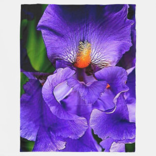 LILA FLOWER FLEECEFILT