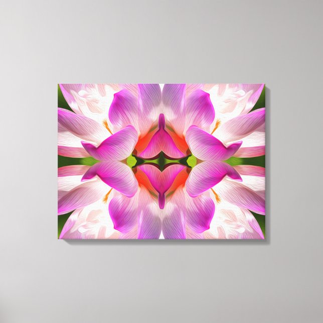 LILA FLOWER - Fractal Art - Canvastryck (Framsida)