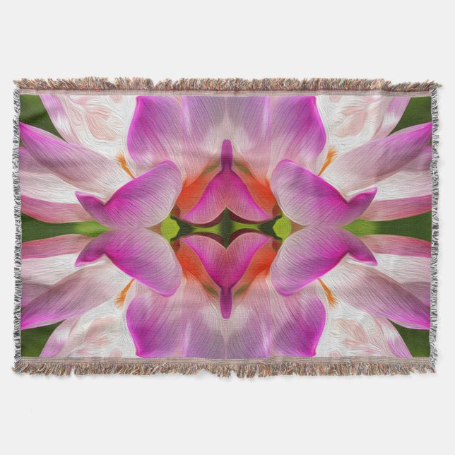 LILA FLOWER - Fractal Art - Filt (Framsidan)