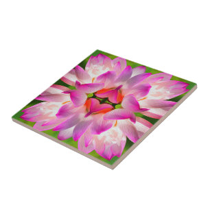 LILA FLOWER - Fractal Art - Kakelplatta
