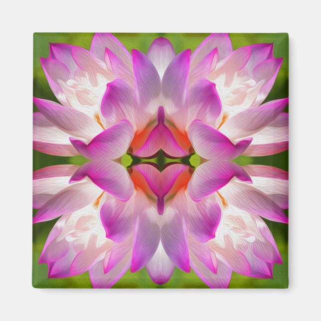 LILA FLOWER - Fractal Art - Magnet (Framsidan)