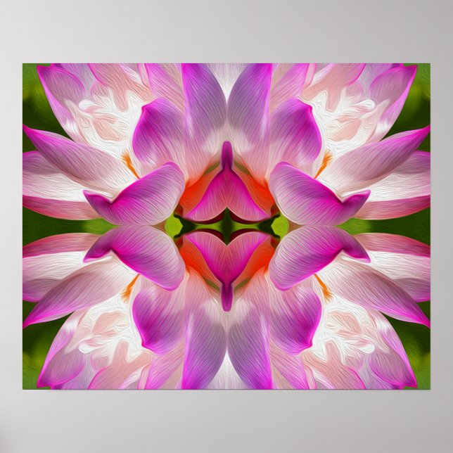 LILA FLOWER - Fractal Art - Poster (Framsidan)