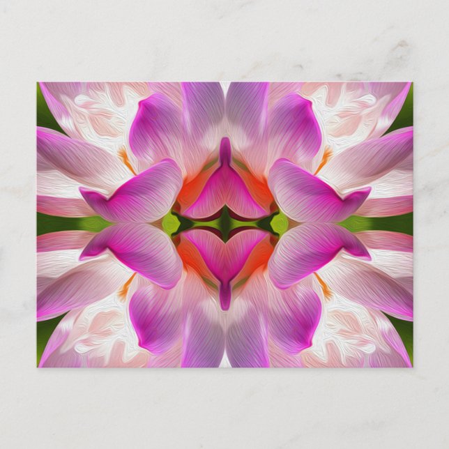 LILA FLOWER - Fractal Art - Vykort (Framsida)