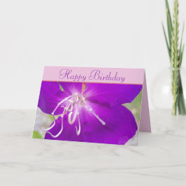 Lila Flower Grattis på födelsedagen Kort