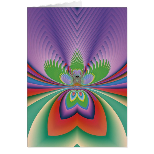 Lila Flower Hälsningskort (Framsidan)