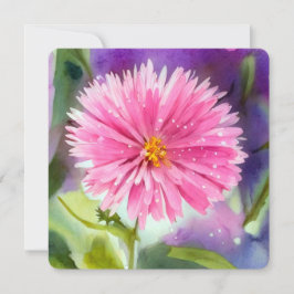 Lila Flower Inbjudningar