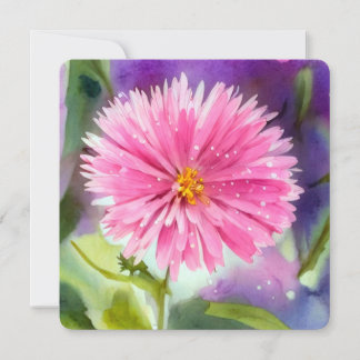 Lila Flower Inbjudningar