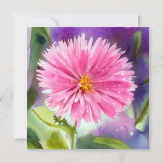 Lila Flower Inbjudningar