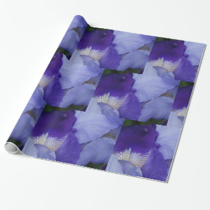 Lila Flower Iris Glossy Wrapping Papper Presentpapper