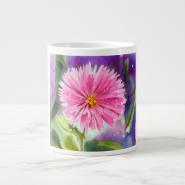 Lila Flower Jumbo Mugg