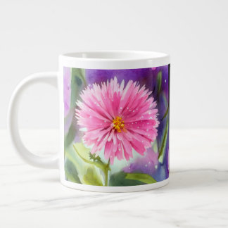 Lila Flower Jumbo Mugg